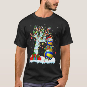 Camiseta Voleibol Xmas Tree Lighting Snowman Voleibol C