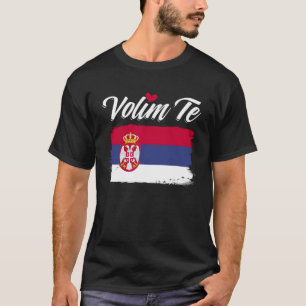 Camiseta Volim Te Incrível Bandeira Sérvia Pelo Amor Do Srb