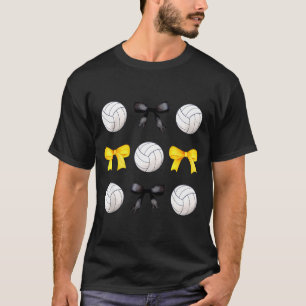 Camiseta Volley & Arco Dourado Preto e Amarelo Volei Ch