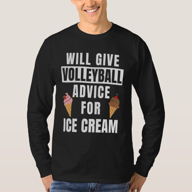 Camiseta Volleyball Advice For Ice Cream Coach Gear   Volle (Frente)