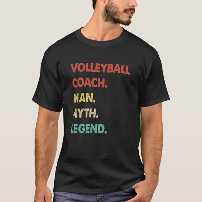 Camiseta Volleyball Coach Man Myth Legend  1 (Frente)