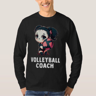 Camiseta Volleyball Coach Panda Girl  Panda Girl Volleyball