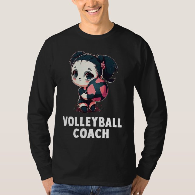 Camiseta Volleyball Coach Panda Girl  Panda Girl Volleyball (Frente)