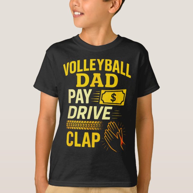 Camiseta Volleyball Dad - Funny Proud Father Player  (Frente)