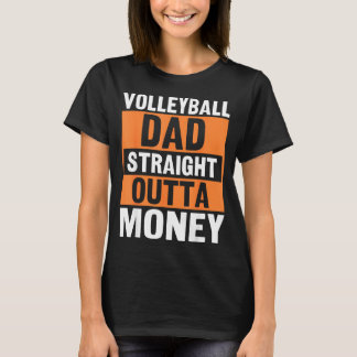 Camiseta Volleyball Dad Straight Outta Money Funny Srts Par
