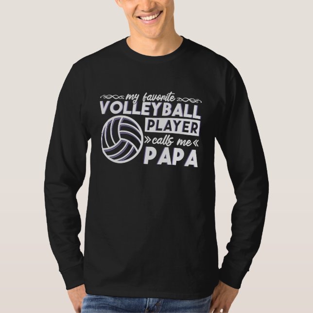 Camiseta Volleyball Daddy designs for Volleyball Player Pap (Frente)