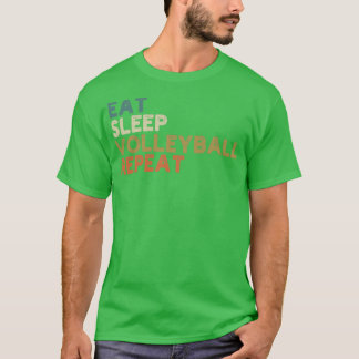 Camiseta VOLLEYBALL DO EAT SLEEP REPETIR Vintage retro3
