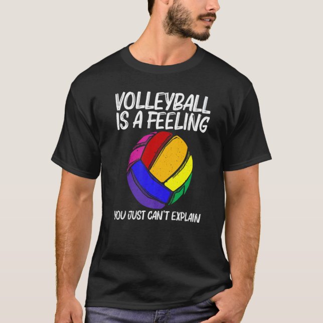Camiseta Volleyball For Men Women Volleyball Sport Player (Frente)