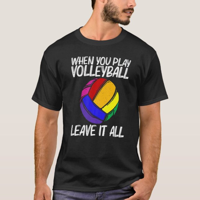 Camiseta Volleyball For Men Women Volleyball Sport Player   (Frente)