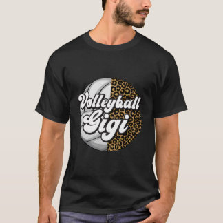 Camiseta Volleyball Gigi Leopard Grandma Gigi Of A Volleyba