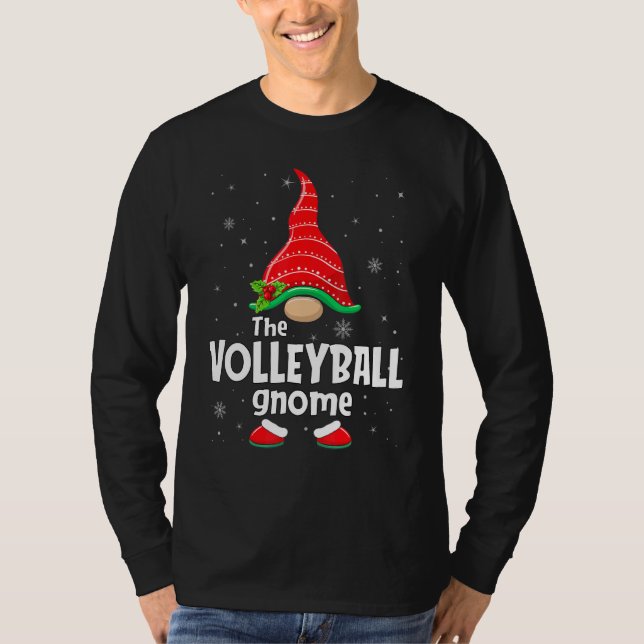 Camiseta Volleyball Gnome Matching Family Group Christmas P (Frente)