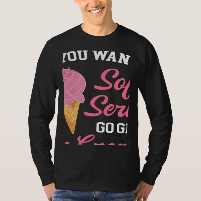 Camiseta Volleyball If You Want A Soft Serve Ice Cream Men  (Frente)