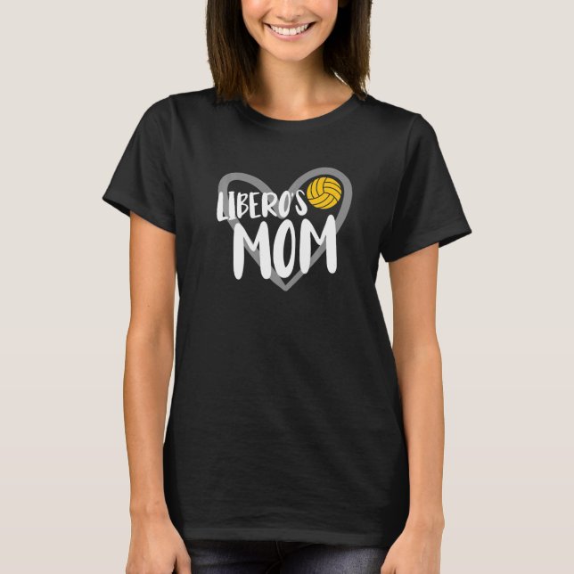 Camiseta Volleyball Libero's Mom Heart   (Frente)