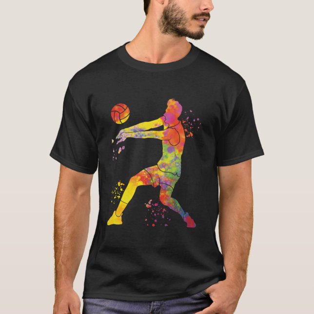 Camiseta Volleyball Player Colorsplash Beach Volleyball (Frente)