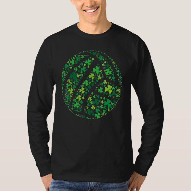 Camiseta Volleyball St Patrick's Day Shamrock Clover Irish (Frente)