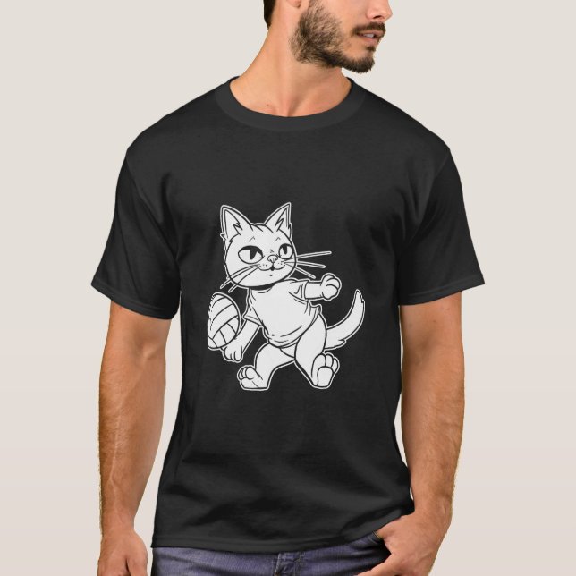 Camiseta Volleyball Vball Beach Volleyball Cat (Frente)