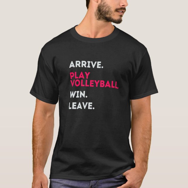 Camiseta VOLLEYBALL VOLLEYBALL DEIXE O Voleibol Divertido P (Frente)