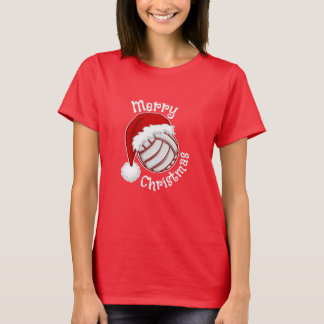 Camiseta Volleyball with Santa hat Funny Christmas print