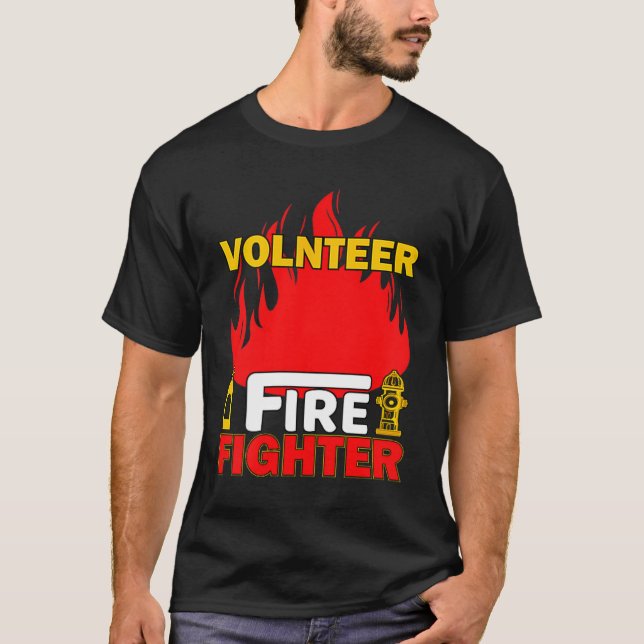 Camiseta Volnteer Firefighter Fireman Gift Proud Firefighte (Frente)