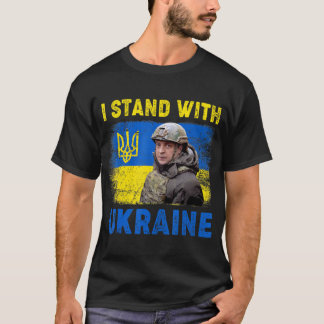 Camiseta Volodymyr Zelensky I Stand Com A Ucrânia Ucraniana