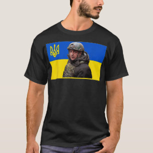 Camiseta Volodymyr Zelenskyy Presidente Ucrânia Bandeira