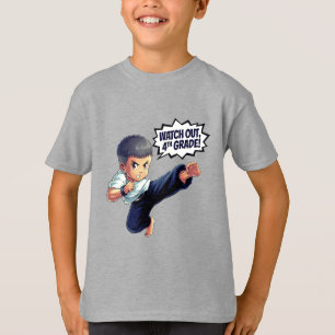 Camiseta Volta para a escola, T-Shirt do 4º ano