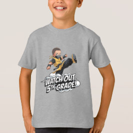 Camiseta Volta para a escola, T-Shirt do 5º ano