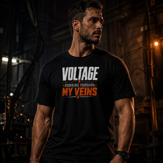 Camiseta Voltagem Correndo pelas Minhas Veias Engraçado Elé