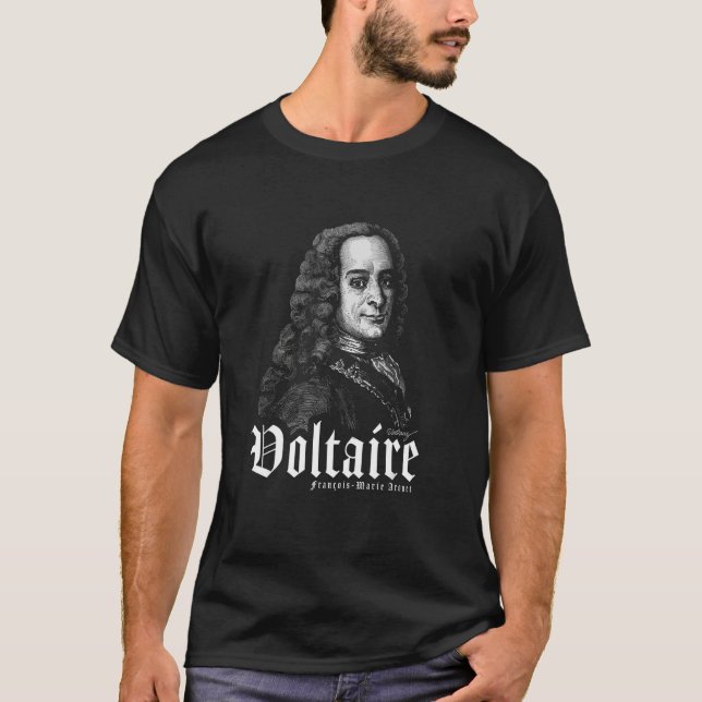Camiseta Voltaire Philosopher Ilumintense Humanistico Phil (Frente)