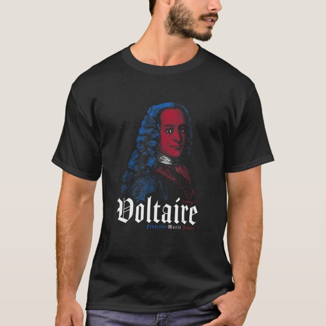 Camiseta Voltaire Philosopher Ilumintense Humanistico Phil (Frente)