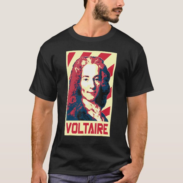 Camiseta Voltaire Retro Poster Propaganda (Frente)