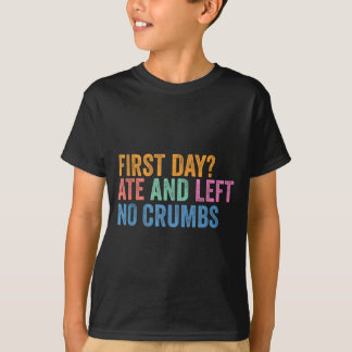 Camiseta Voltando À Escola Estudante Primeiro Dia Comeu E S