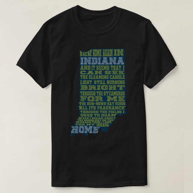 Camiseta Voltar a casa em Indiana (Frente do Design)