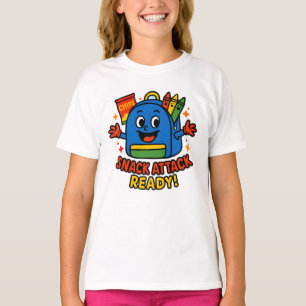 Camiseta Voltar à Design da mochila escolar