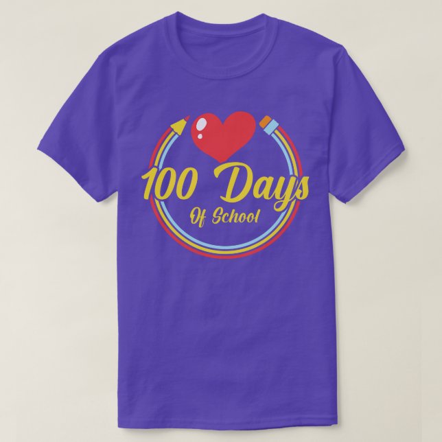 Camiseta Voltar À Escola 100 Dias De Escola (265) (Frente do Design)