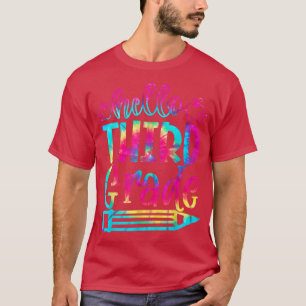 Camiseta Voltar à escola - Alô, 3º ano - Tie Dye