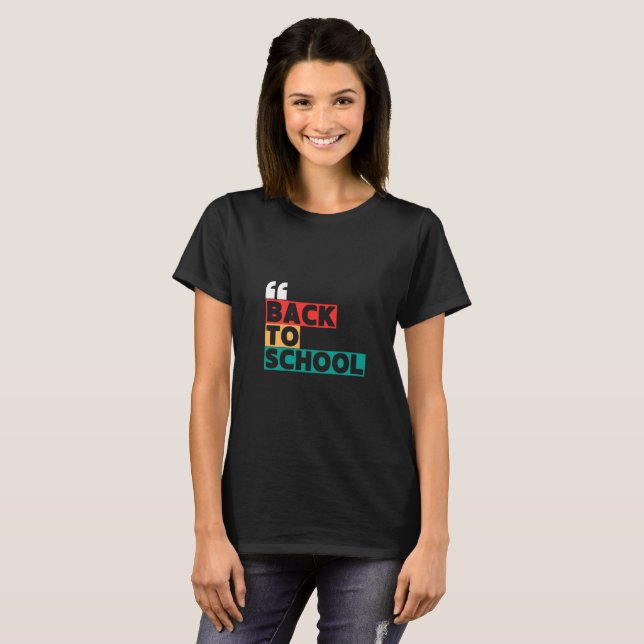 Camiseta Voltar à escola com um toque clássico e clássico (Frente Completa)