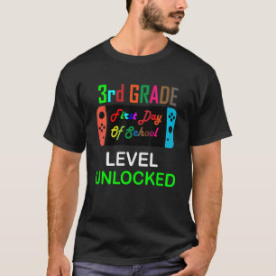 Camiseta Voltar à escola de vídeo Gamer de nível 3