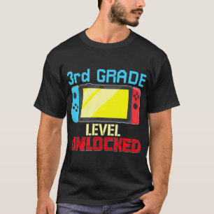 Camiseta Voltar à escola de vídeo Gamer de nível 3