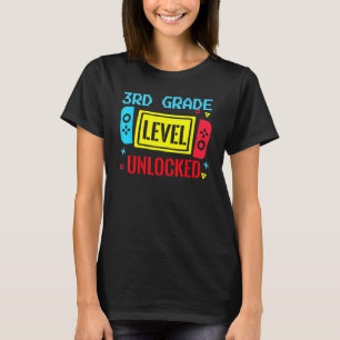 Camiseta Voltar à Escola Jogo de Vídeo Desbloqueado do 3º N