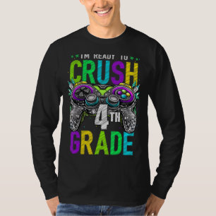 Camiseta Voltar à Escola Nível 4 Desbloqueado Gamer Firmes