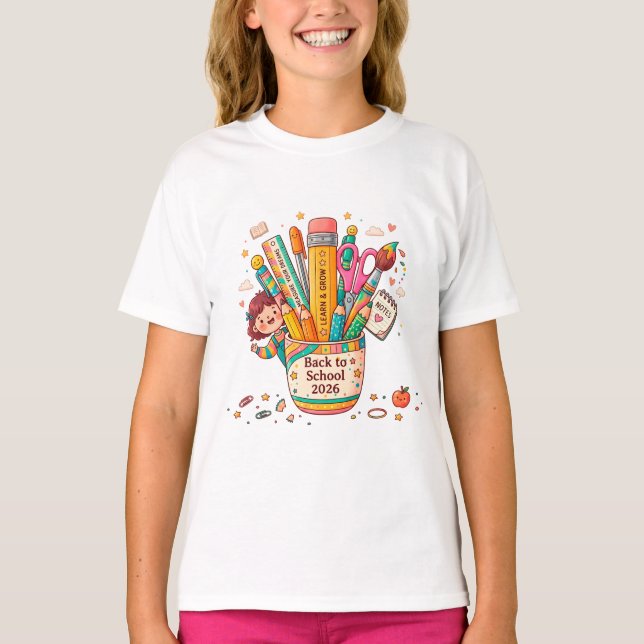 Camiseta Voltar à Escola Personalizado 2026 (Frente)
