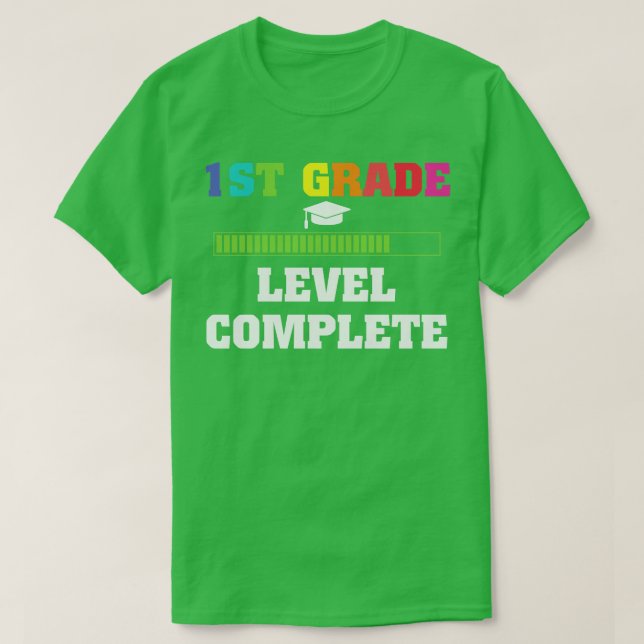 Camiseta Voltar à escola, tão longa, 1 rua de nível complet (Frente do Design)