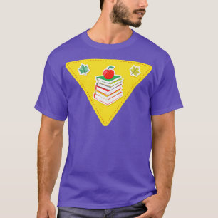 Camiseta Voltar à pilha de livros escolares