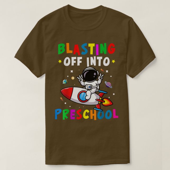 Camiseta Voltar À Pré-Escola Para O Ki (Frente do Design)