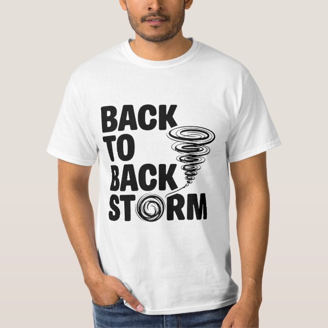 Camiseta Voltar à tempestade de trás (Frente)