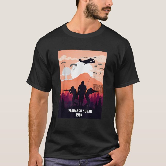 Camiseta Voltar a Verdansk 1984 CoD Gaming Gulag Warzone Ve (Frente)