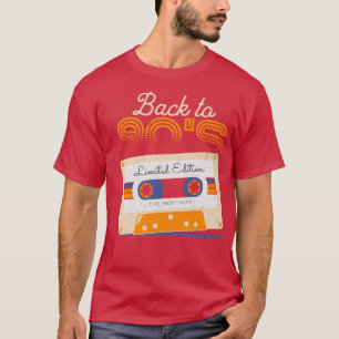 Camiseta VOLTAR À versão do lineart 90s Cassette Tape Vint