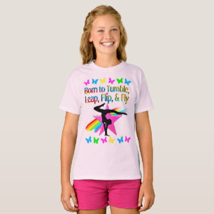 CAMISETA VOLTAR A VOAR A GINÁSTICA GIRL RAINBOW DESIGN