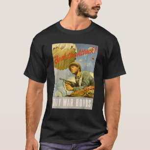 Camiseta Voltar ao ataque WW2 do exército americano Vintage
